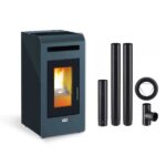Kanalisierbarer Pelletofen Cayenne + Abgasrohre Poujoulat 16kw
